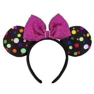 Disney Parks Minnie Mouse Multi Color Polka Dot Ear Headband